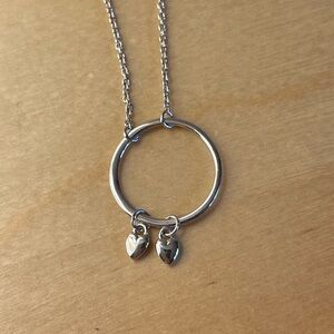 Sterling Silver Heart Charm Necklace